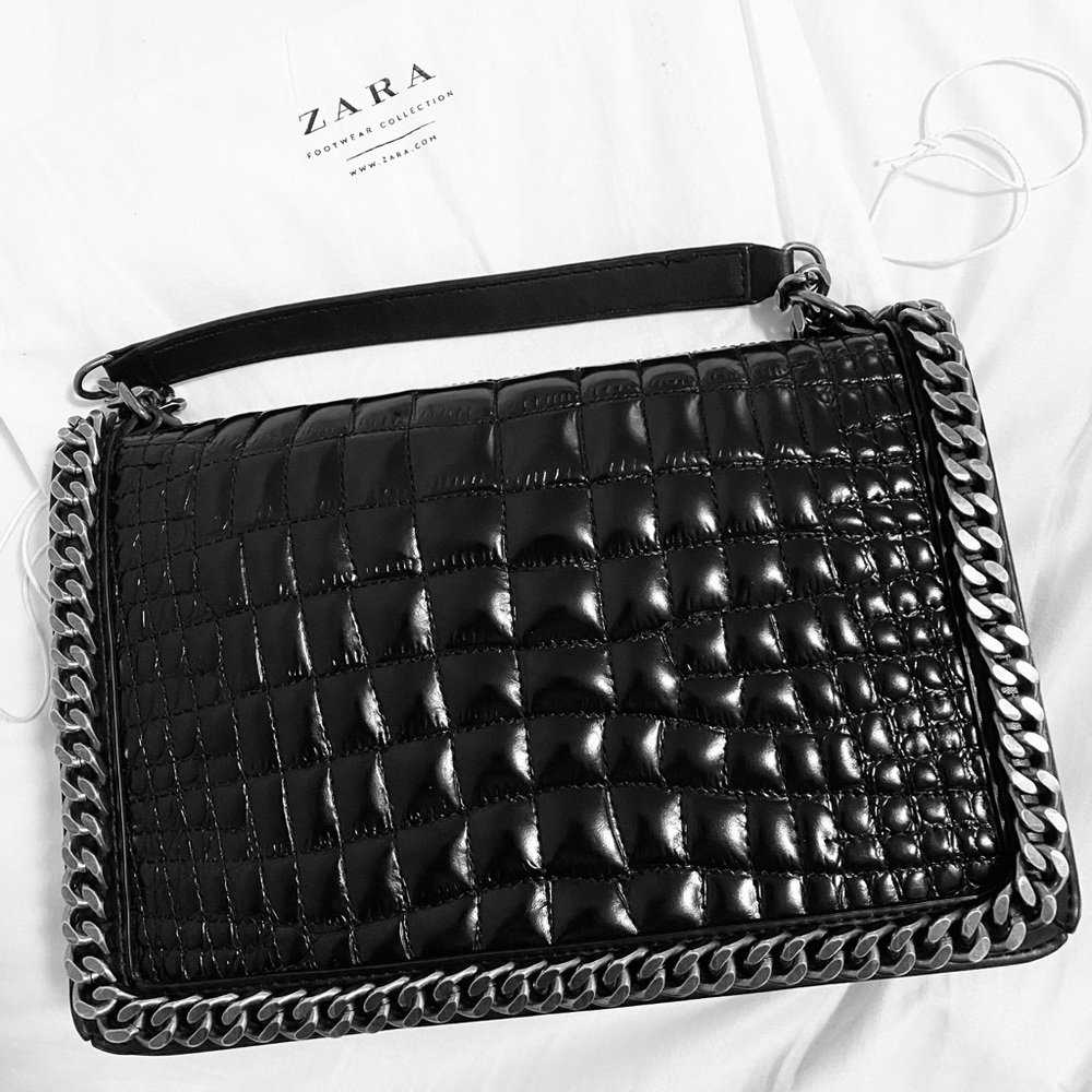 Zara Croc Chain City Bag